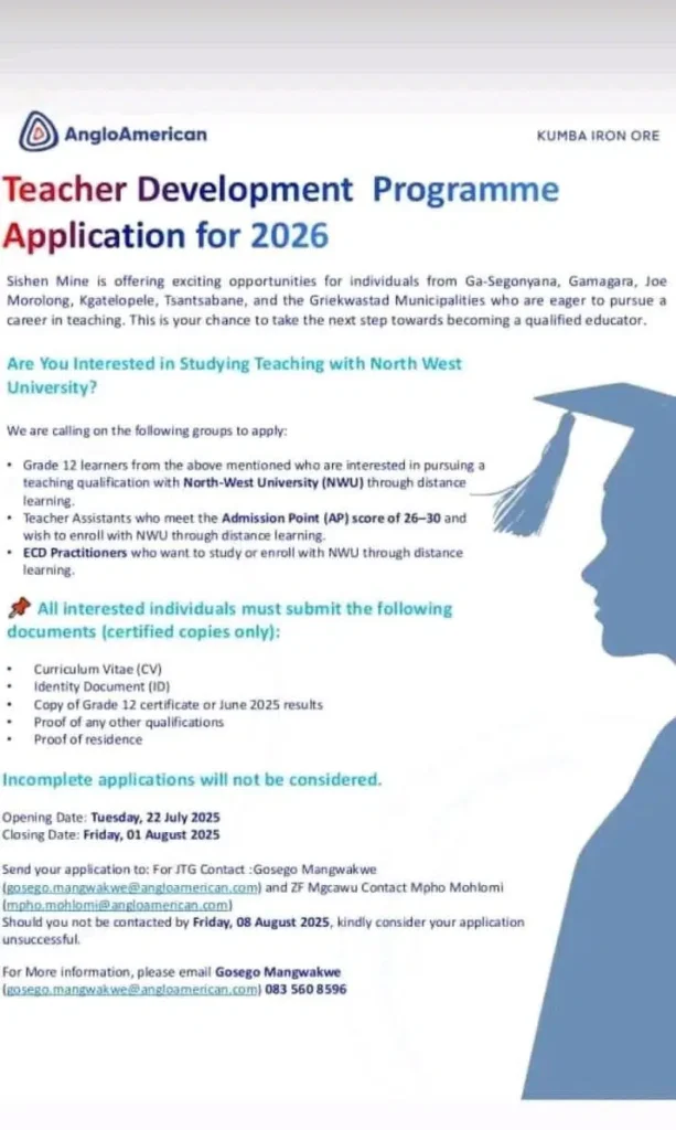 Anglo American Is Funding Teaching Studies