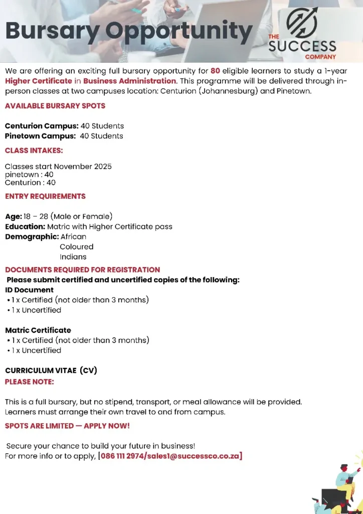 The Success Company Bursary 2026