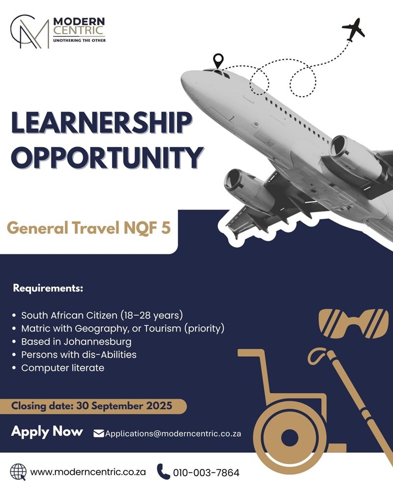 Modern Centric Holdings General Travel Learnership 2025
