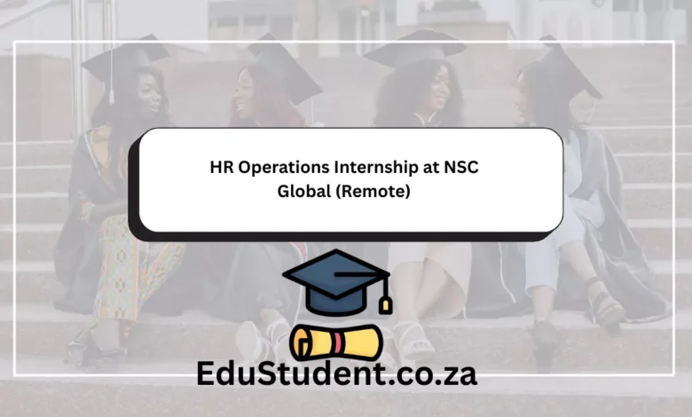 HR Operations Internship at NSC Global (Remote)