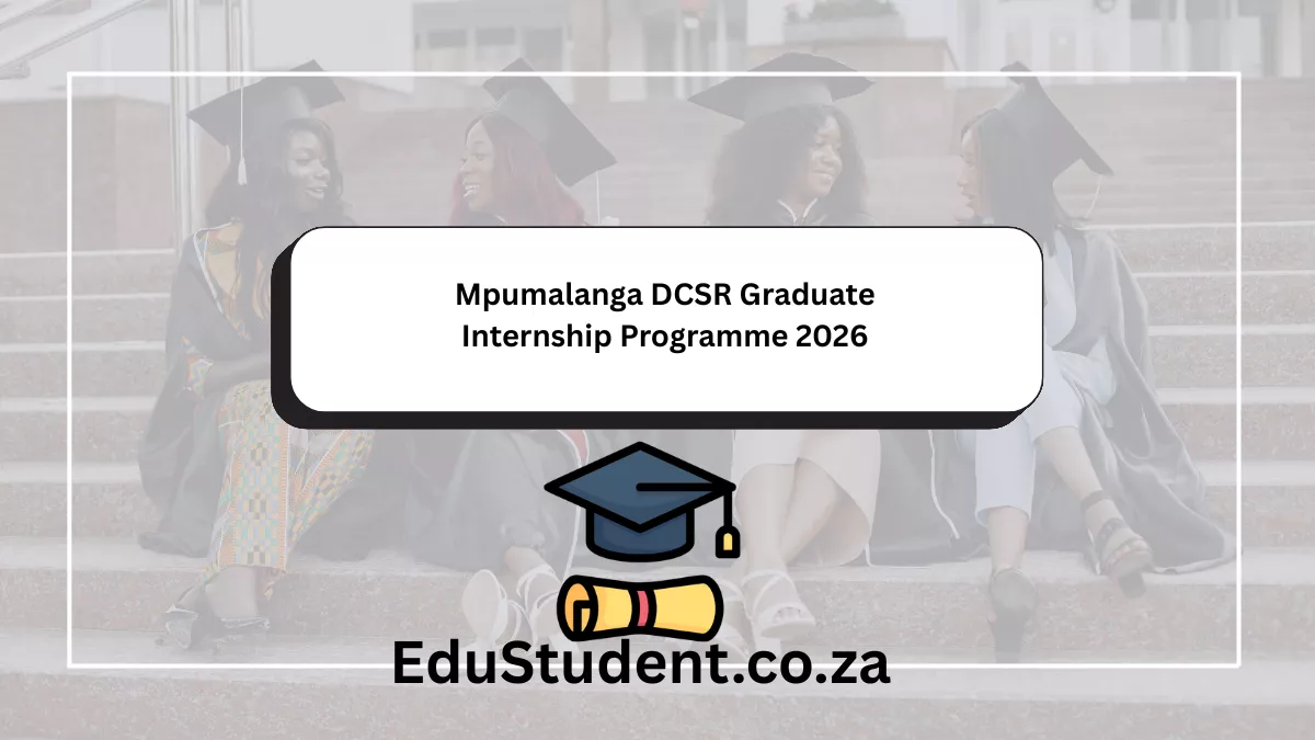 Mpumalanga DCSR Graduate Internship Programme 2026
